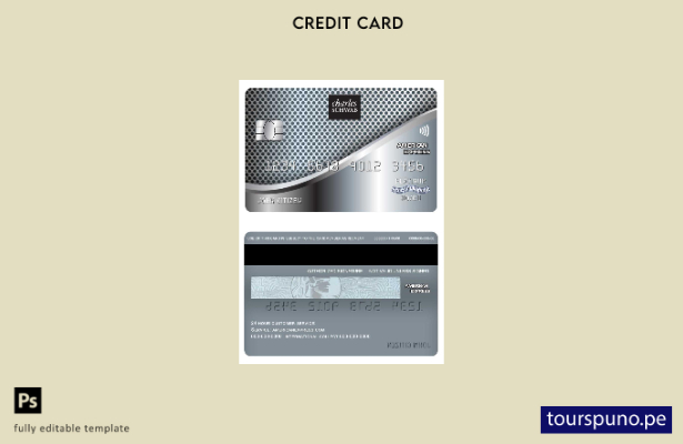listo para imprimir plantilla de tarjeta de crédito american express del banco C